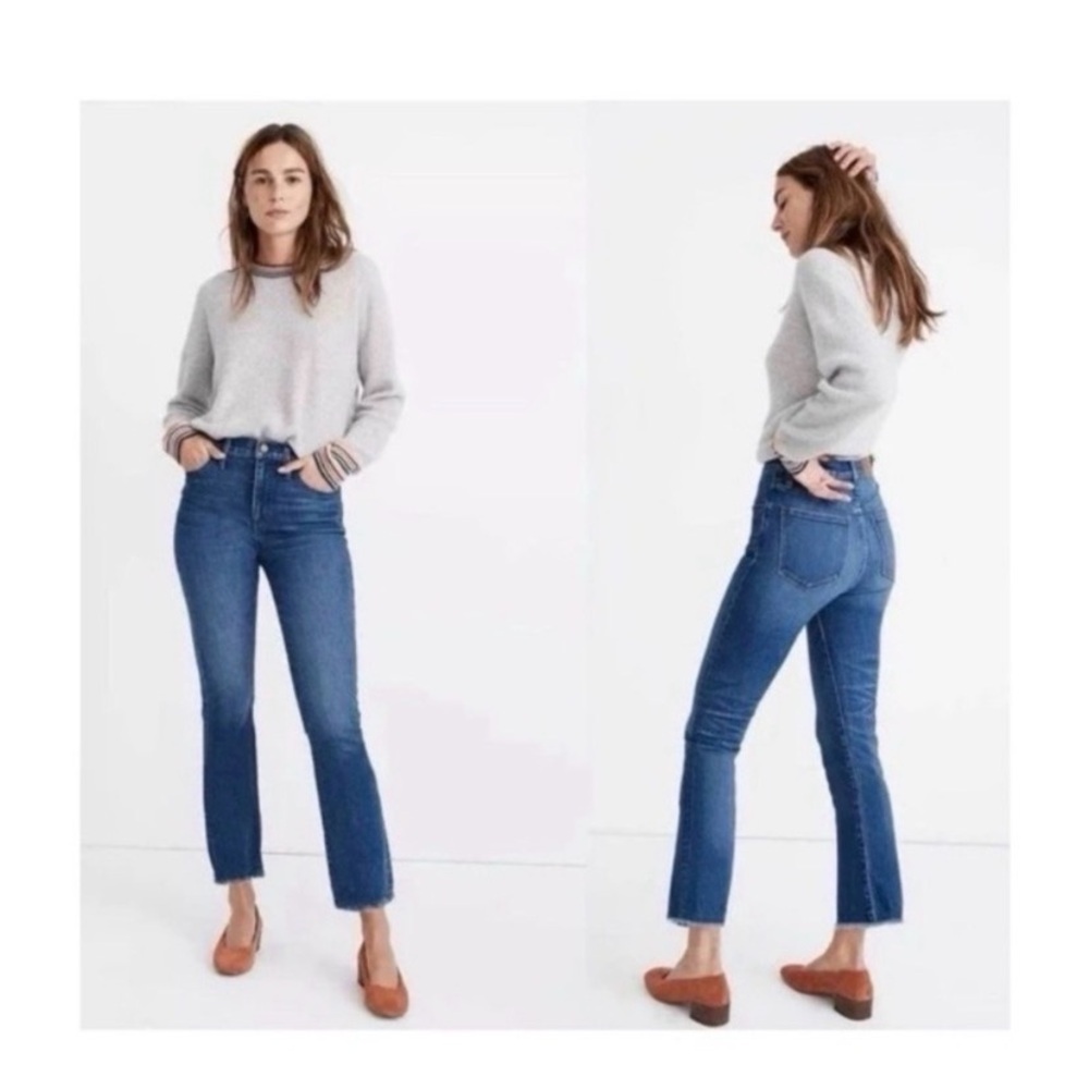 MADEWELL Fringe Flare Crop Jeans - Picture 2 of 10